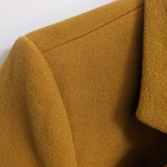 Mustard yellow longline coat - Picture 3 of 5